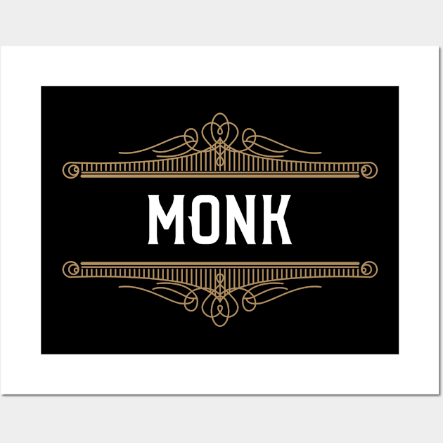 Monk Character Class Roleplaying Addict - Tabletop RPG Vault Wall Art by tabletopvault